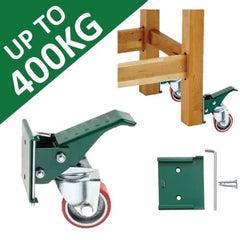 Workbench Castors with Ø75mm wheels | 400kg Load Capacity for a set