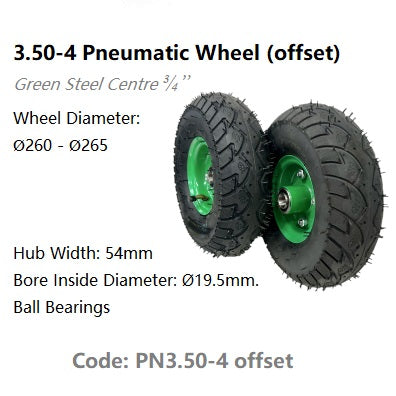 Metal Rim Pneumatic Wheels | Ø150mm-Ø300mm