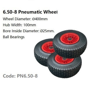 Ø400mm (16") Plastic Rim Pneumatic Wheels | 200KG loading Capacity