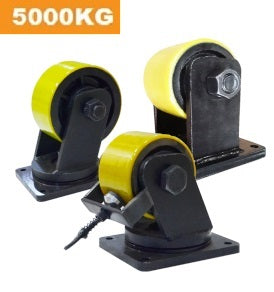 Ø250mm (10") Yellow Urethane on Cast Iron Wheel Castors | 5000KG capacity per castor