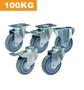 Ø75mm (3") Polyurethane (PU) Wheel Castors | 100KG capacity per castor