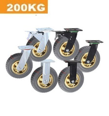 Ø200mm (8") Solid Rubber Foam Wheel Castors | 200KG capacity per castor