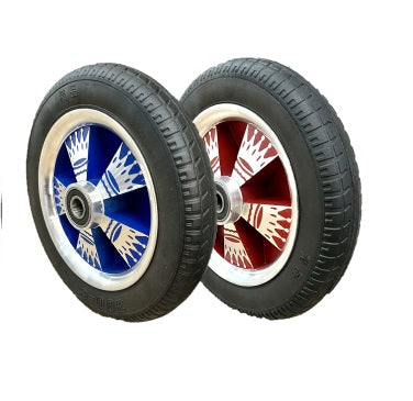 Ø300mm (12") x 45mm Aluminium Rim | Solid Rubber Wheels | 200KG capacity per wheel