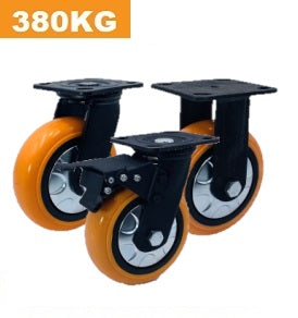 Ø150mm (6") Polyurethane (PU) Wheel Castors | 400KG capacity per castor