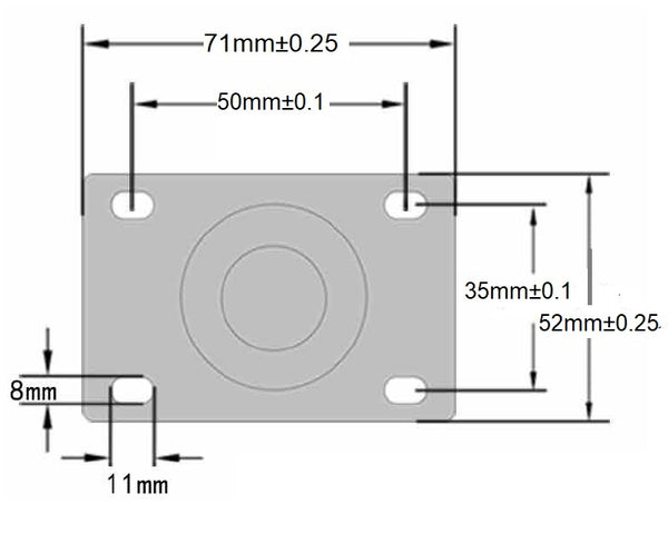 Ø40mm (1½") Nylon Wheel 304 Stainless Steel Castors | 80KG capacity per castor