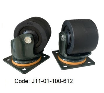 Ø100mm (4") Black Nylon Wheel Castors | 1000KG capacity per castor
