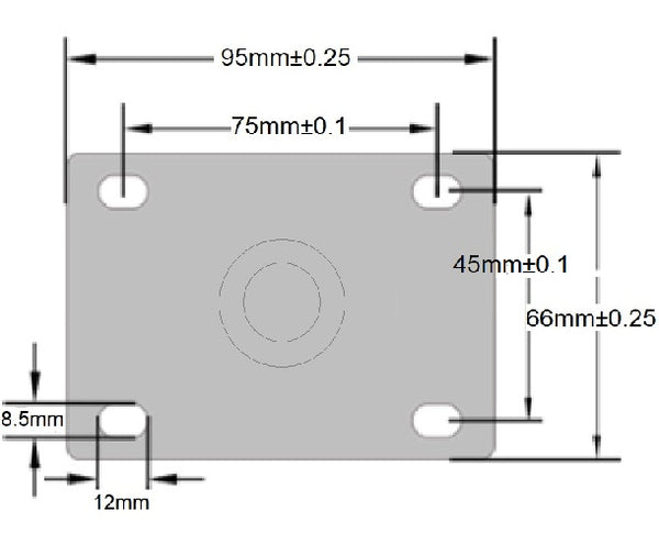 Ø80mm (3¾") Low Temperature -45°C / Thermoplastic Rubber (TPR) Wheel Castors | 80KG capacity per castor