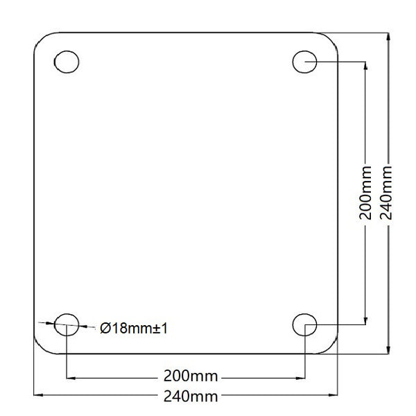 Ø200mm (8") Red Urethane on Cast Iron DUAL WHEELS Castors | 3000KG capacity per castor