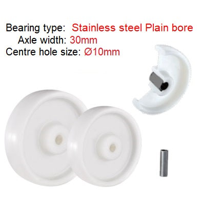 Ø100mm (4") Nylon Wheel 304 Stainless Steel Castors | 110KG capacity per castor