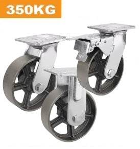 Ø150mm (6") Cast Iron Wheel Castors/High temperature resistant | 350KG capacity per castor