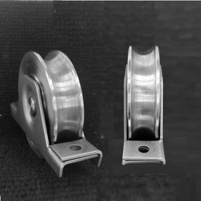 Stainless Steel Sliding Gate Wheel U Groove 98mm( R10mm) External double bearings