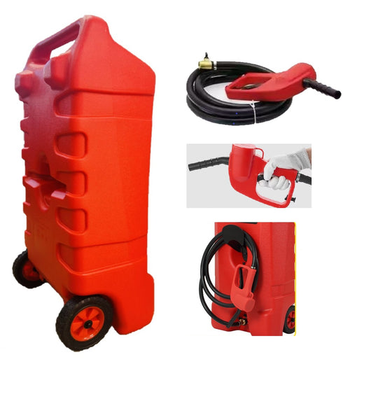 53L Portable Tank on Wheels with Hand Pump | details