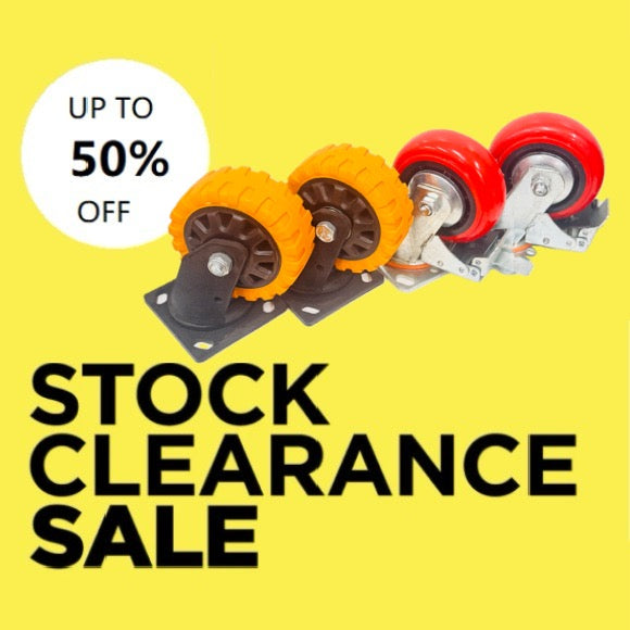 SET of 4:  Ø125mm (5")  Polyurethane Wheel Heavy Duty Castors | 750KG TOTAL Loading Capacity