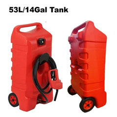 53L/14Gal Portable Tank On Wheels with Hand Pump