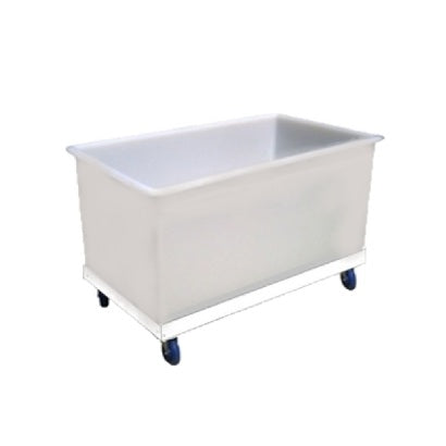650LT Spring Loaded Laundry Tub Trolley | Plastic Bin Trolley-Straight Sided