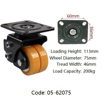 AGV Spring Load Shock-absorbing Castors | 180-200KG loading capacity/per castor