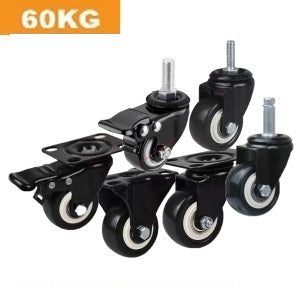Ø50mm (2") Polyurethane (PU) Wheel Castors | 60KG capacity per castor