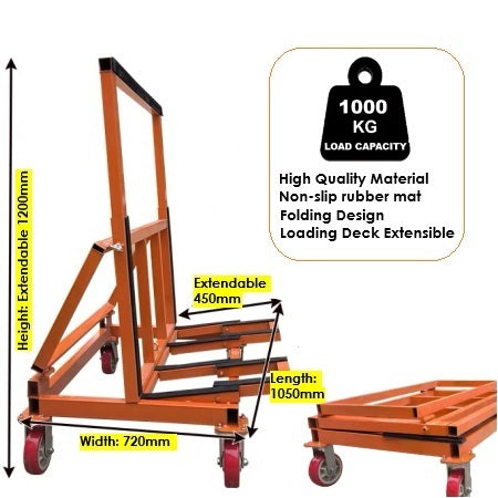 Foldable Plasterboard & Panel Trolleys | 1000KG loading Capacity