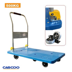 Folding Platform Trolley (High Handle) | 500KG | BLUE