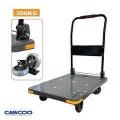 Folding Platform Trolley with High Handle & Hand Trolley | 300kg | GREY Color