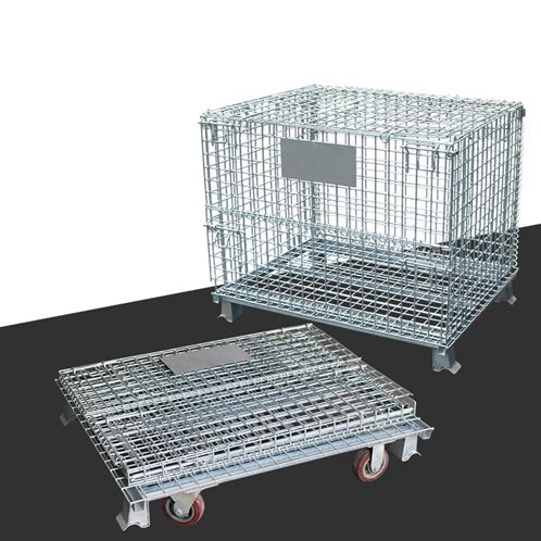 Collapsible & Stackable  Wire Mesh Cage Bin | 500KG