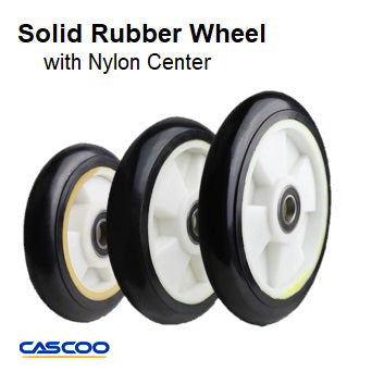 Ø200mm & Ø250mm & Ø300mm Nylon Center Solid Rubber Wheels