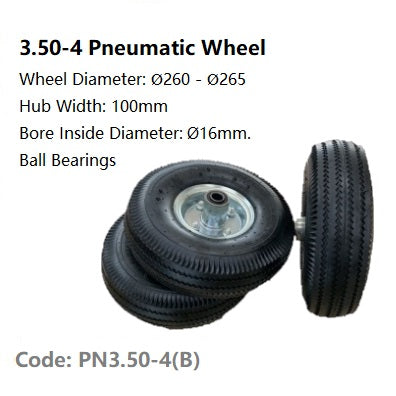 Metal Rim Pneumatic Wheels | Ø150mm-Ø300mm