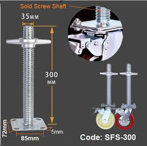 Solid Adjustable Screw Shaft for Scaffolding Castors