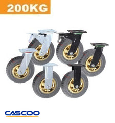Ø200mm (8") Solid Rubber Foam Wheel Castors | 200KG capacity per castor