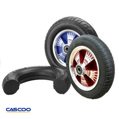 Ø300mm (12") x 45mm Aluminium Rim | Solid Rubber Wheels | 200KG capacity per wheel