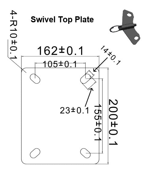 Ø300mm (12")Orange Urethane on Cast Iron DUAL WHEELS Castors | 5000KG capacity per castor