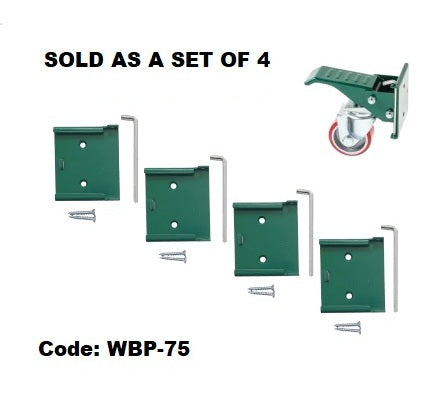 Workbench Castors with Quick Release Plates | 400kg Load Capacity for a set