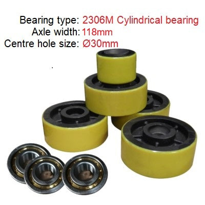 Ø150mm (6") Yellow Urethane on Cast Iron Wheel Castors | 3000KG capacity per castor