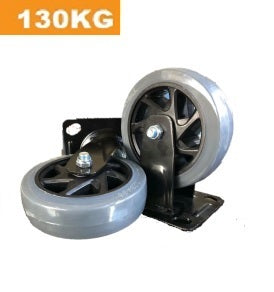 Ø125mm (5") Thermoplastic Rubber (TPR) Wheel Castors | 130KG capacity per castor