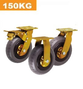 Ø150mm (6") Solid Rubber Foam Wheel Castors | 150KG capacity per castor