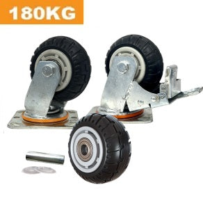Ø100mm (4") Rubber Wheel Castors | 180KG capacity per castor