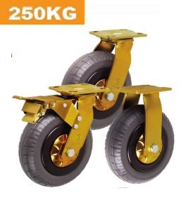 Ø250mm (10") Solid Rubber Foam Wheel Castors | 250KG capacity per castor