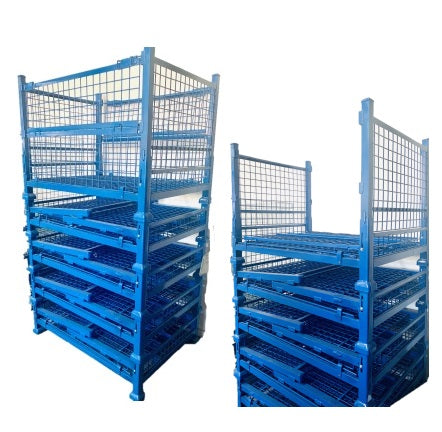 Collapsible & Stackable Mesh Stillage Storage Cage | Supo Castors ...