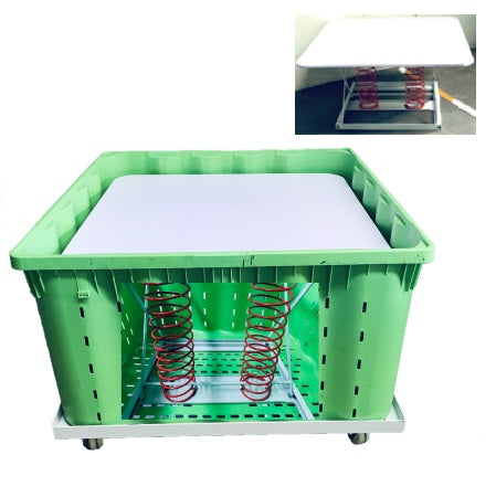 780LT Spring Loaded Square Container Trolley | Plastic Bin Trolley