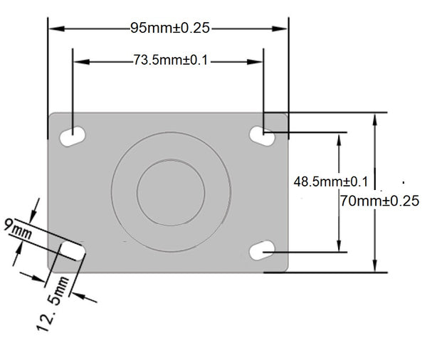 Ø125mm (5") Thermoplastic Rubber (TPR) | 304 Stainless Steel > MEDIUM DUTY