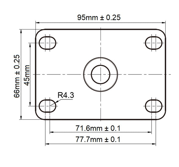 Ø65mm (2½") Thermoplastic Rubber (TPR) Wheel Castors | 65KG capacity per castor