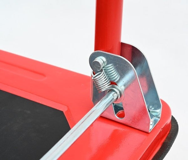 Folding Steel NON-SLIP Platform Trolley (High Handle) 300KG & Hand Trolley | RED
