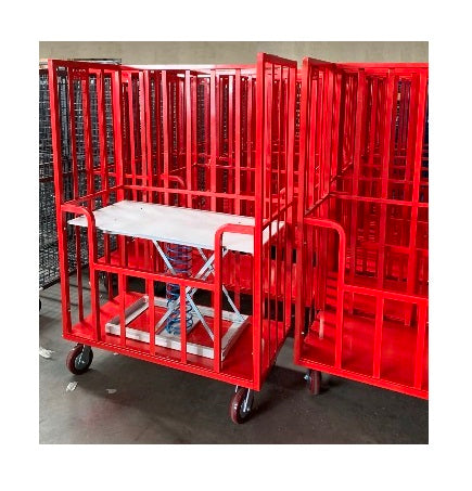 Heavy Duty Industrial  laundry trolley - Red