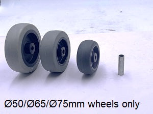 Ø75mm (3") Thermoplastic Rubber (TPR) Wheel Castors | 70KG capacity per castor
