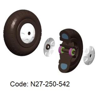 Ø250mm (10") Solid Rubber Foam Wheel Castors | 250KG capacity per castor