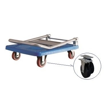 Folding Platform Trolley with high handle & Hand Trolley | 150kg | BLUE