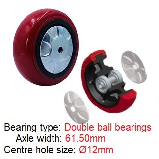 Ø125mm (5") Polyurethane (PU) Wheel Castors | 240KG capacity per castor